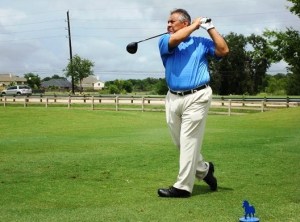 Rene Teeing Off